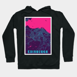 Edinburgh Neon City Map Hoodie